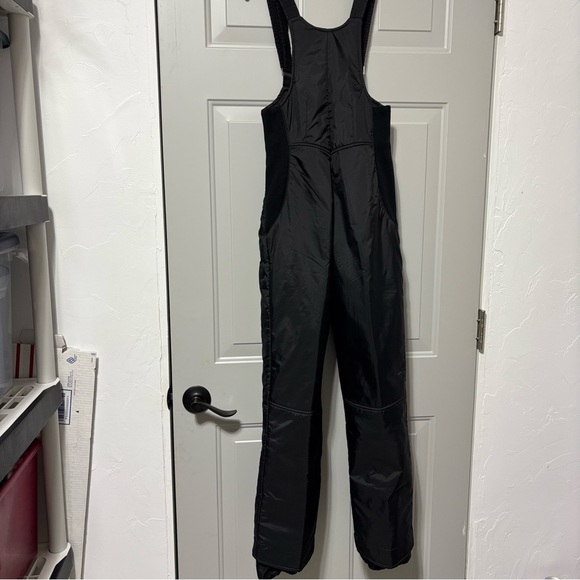 Sno Rags VTG Women's 8 Snowsuit Overalls Black Taiwan Snowpants Nylon Polyester - Picture 5 of 12